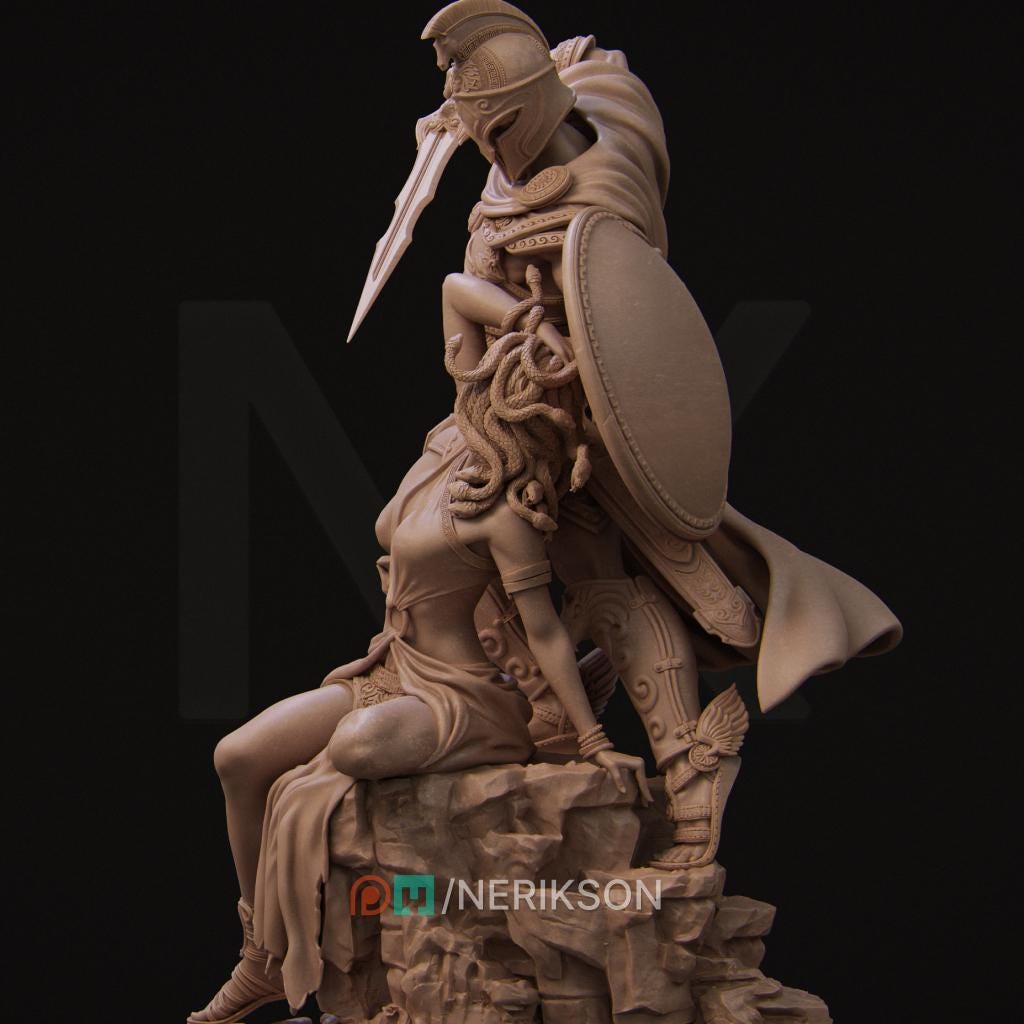 Perseus and Medusa, Statue | Aussie 3D Printed Miniatures and Terrain