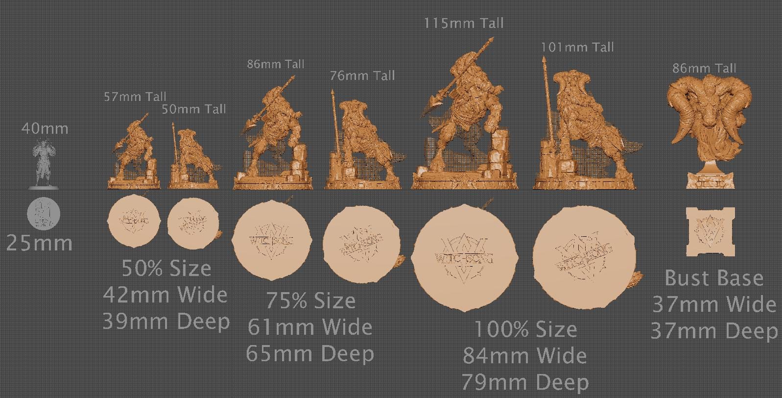 Karthop, Bust Option | Aussie 3D Printed Miniatures and Terrain