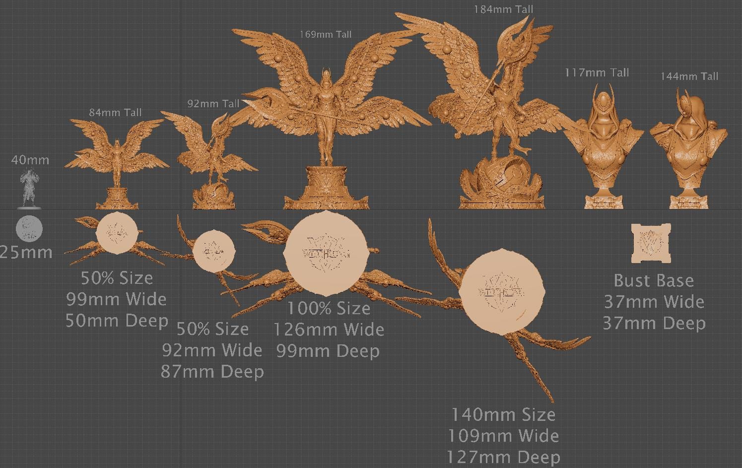 Nova Seraph, Bust Option | Aussie 3D Printed Miniatures and Terrain
