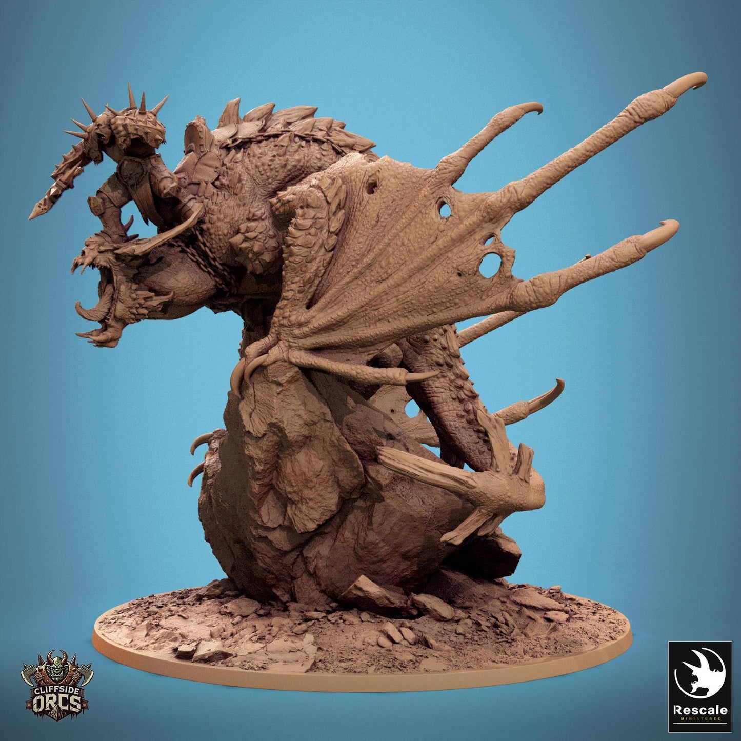 Rider of the Brutal Wyvern | Aussie 3D Printed Miniatures and Terrain