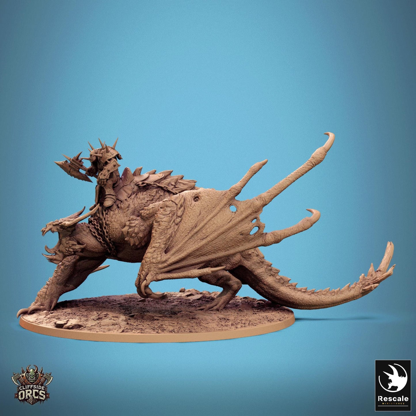Rider of the Brutal Wyvern, Pose 2 | Aussie 3D Printed Miniatures and Terrain