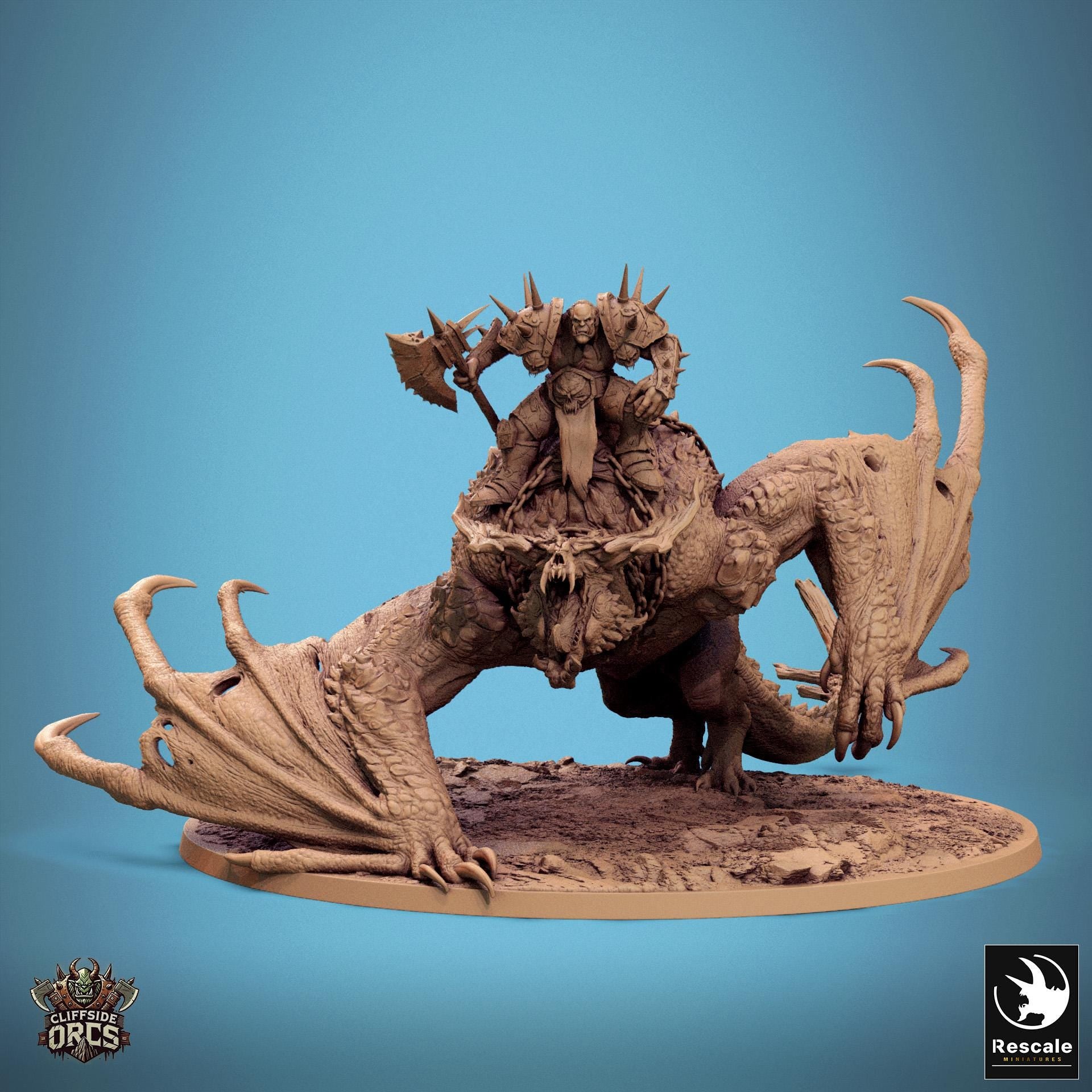 Rider of the Brutal Wyvern, Pose 2 | Aussie 3D Printed Miniatures and Terrain