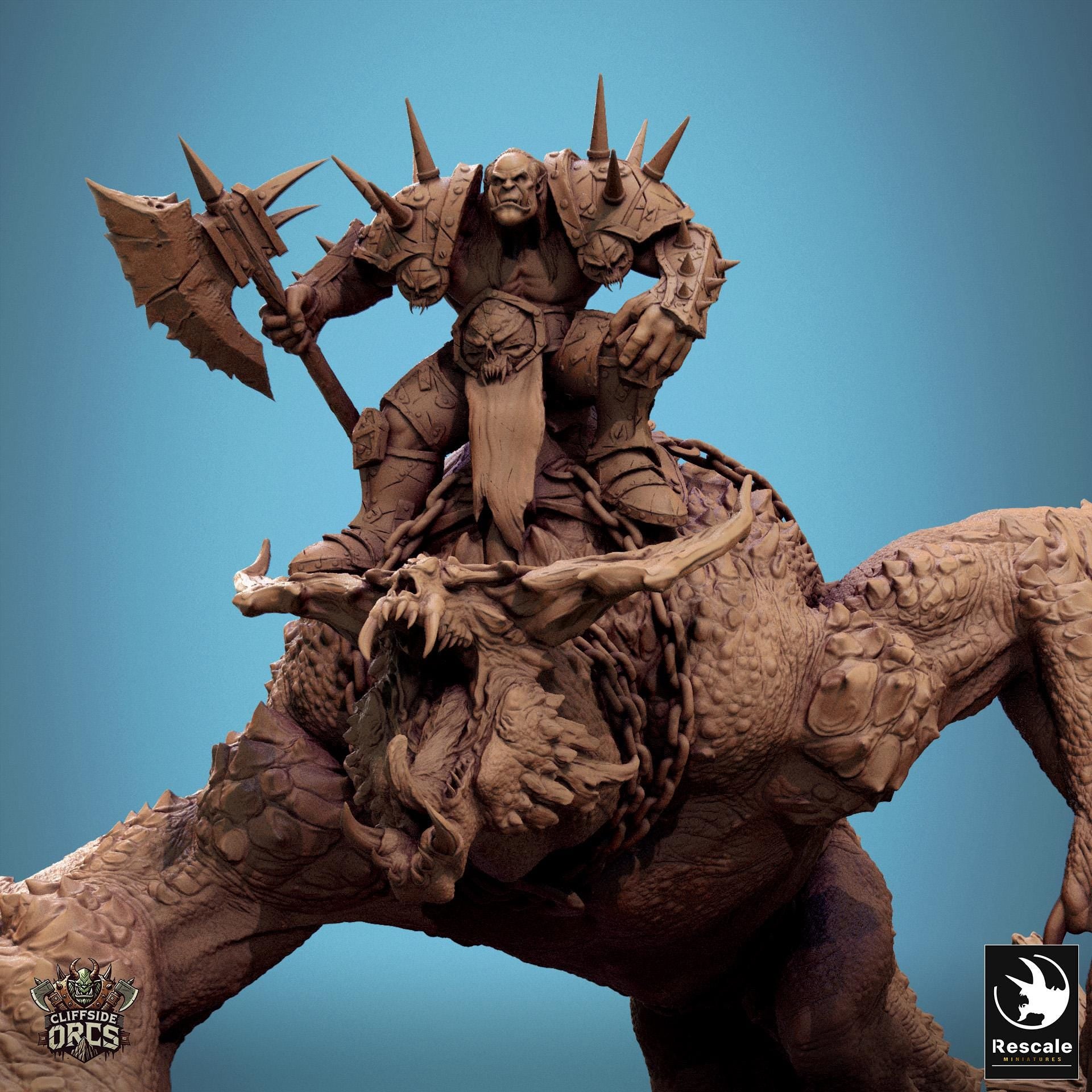 Rider of the Brutal Wyvern, Pose 2 | Aussie 3D Printed Miniatures and Terrain