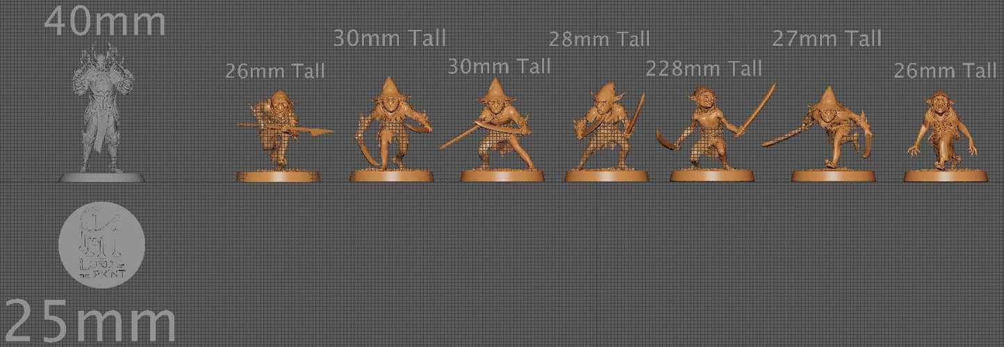 The Goblins, Pack 1 | Aussie 3D Printed Miniatures and Terrain