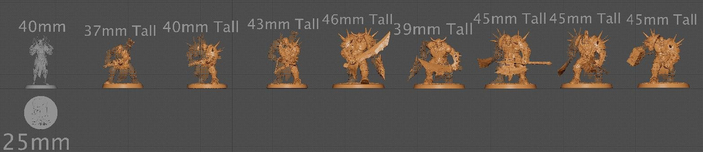 Orc Soldiers, Pack 2 | Aussie 3D Printed Miniatures and Terrain