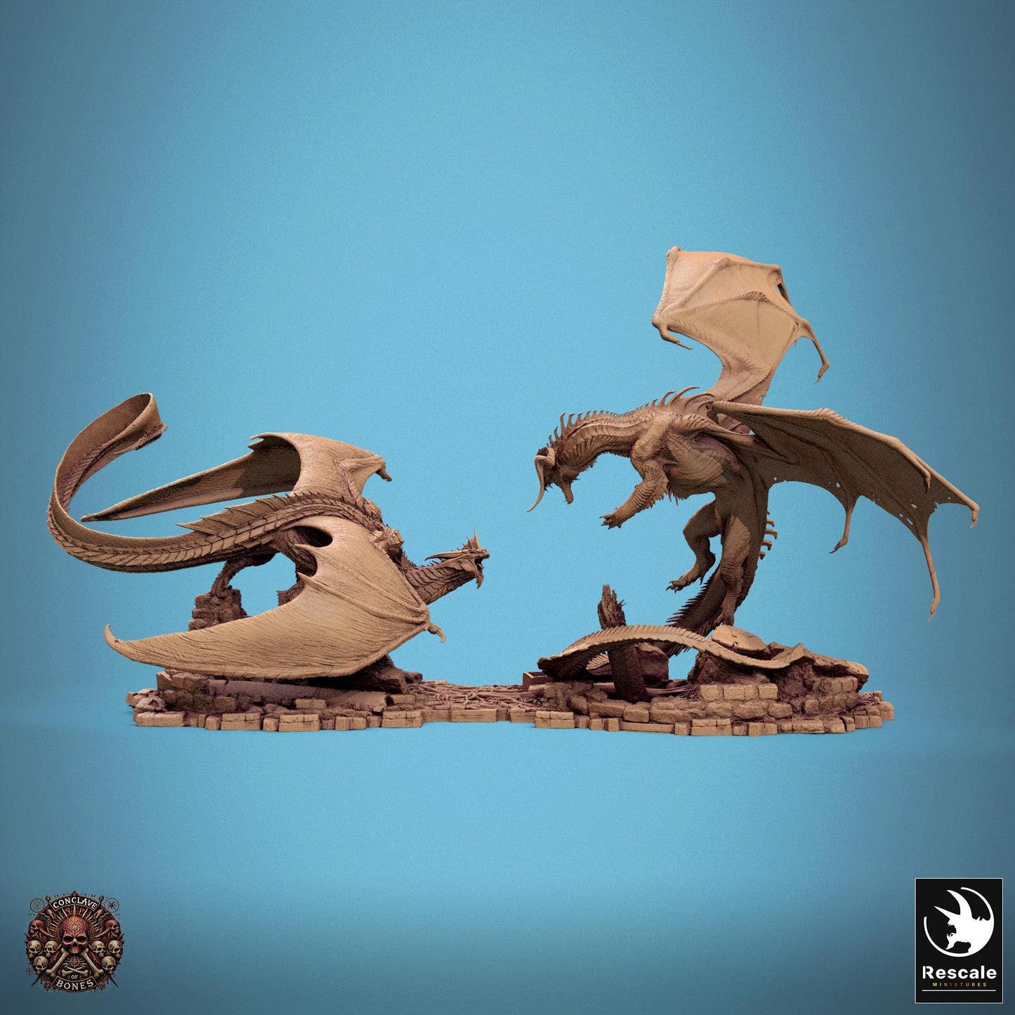 Black Dragon vs Silver Dragon | Aussie 3D Printed Miniatures and Terrain