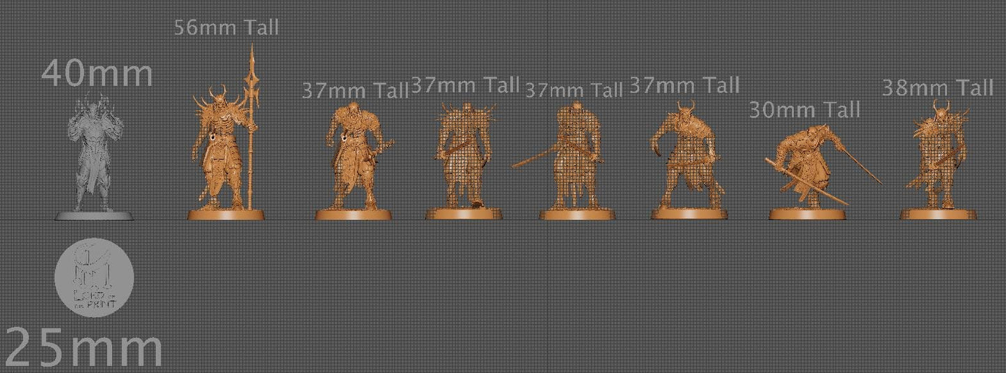 Oriental Skeletons, Pack 3 | Aussie 3D Printed Miniatures and Terrain