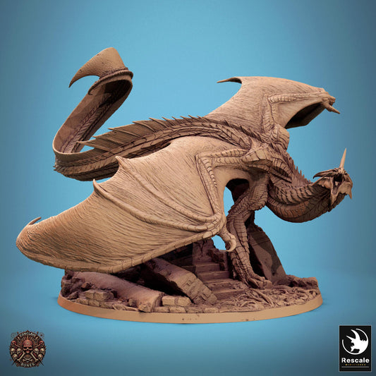 Silver Dragon, Multiple Pose Options | Aussie 3D Printed Miniatures and Terrain