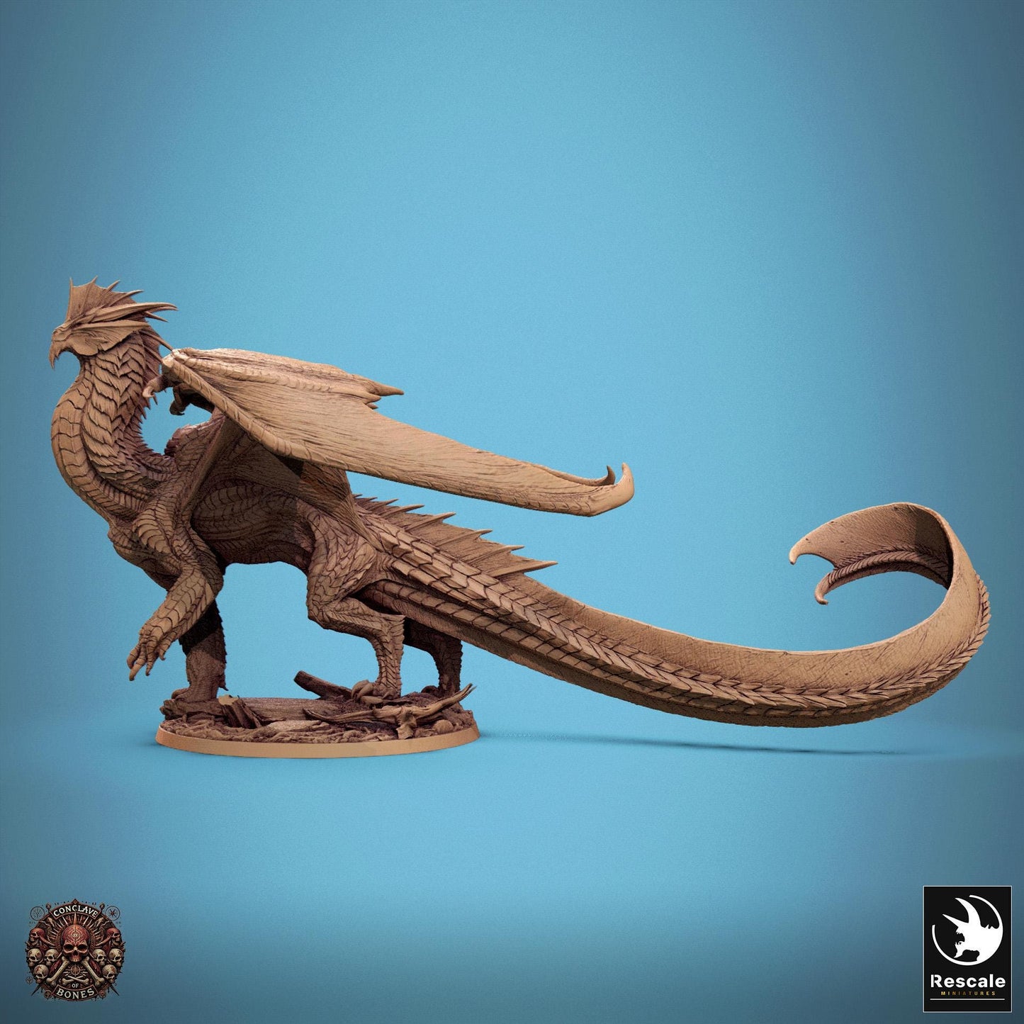 Silver Dragon, Multiple Pose Options | Aussie 3D Printed Miniatures and Terrain