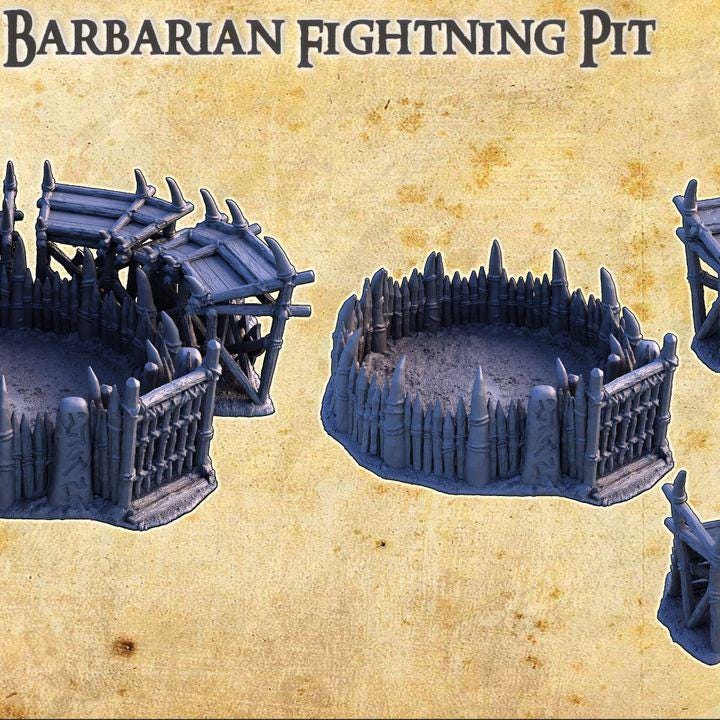 Barbarian Fighting Pit | Aussie 3D Printed Miniatures and Terrain