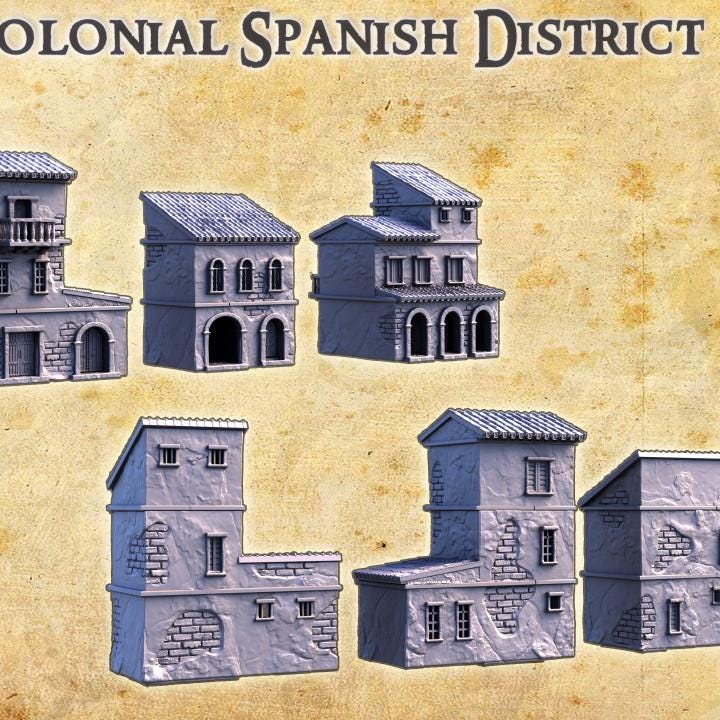 Colonial Spanish District | Aussie 3D Printed Miniatures and Terrain