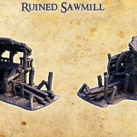 Ruined Sawmill | Aussie 3D Printed Miniatures and Terrain