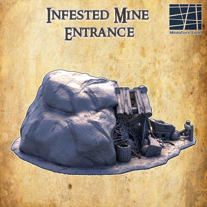 Infested Mine Entrance | Aussie 3D Printed Miniatures and Terrain