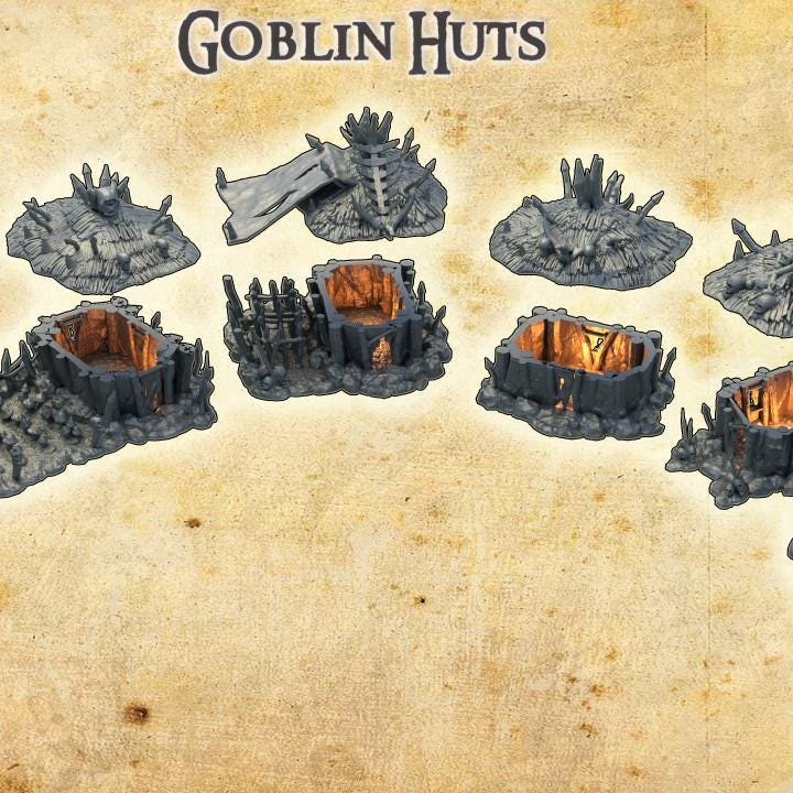 Goblin Huts | Aussie 3D Printed Miniatures and Terrain