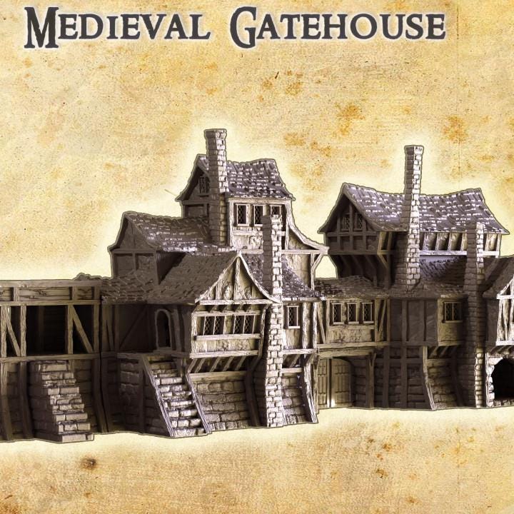 Medieval Gatehouse | Aussie 3D Printed Miniatures and Terrain