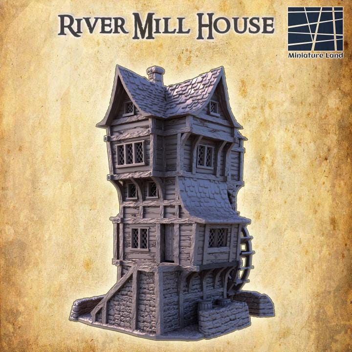 River Mill House | Aussie 3D Printed Miniatures and Terrain