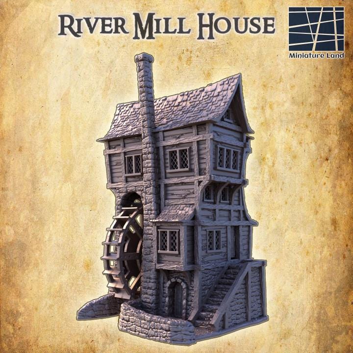 River Mill House | Aussie 3D Printed Miniatures and Terrain