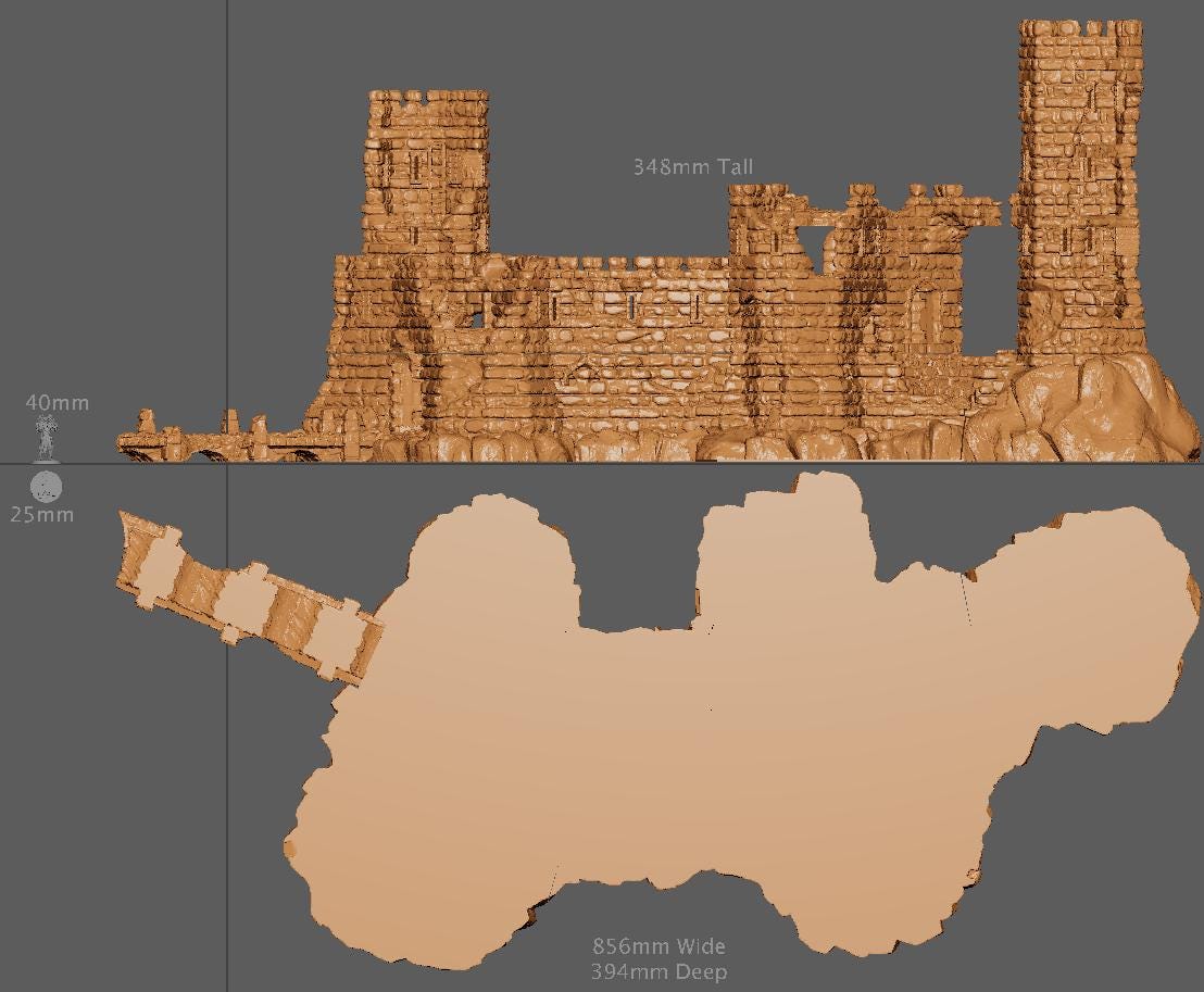 Ruined Seaside Fort | Aussie 3D Printed Miniatures and Terrain