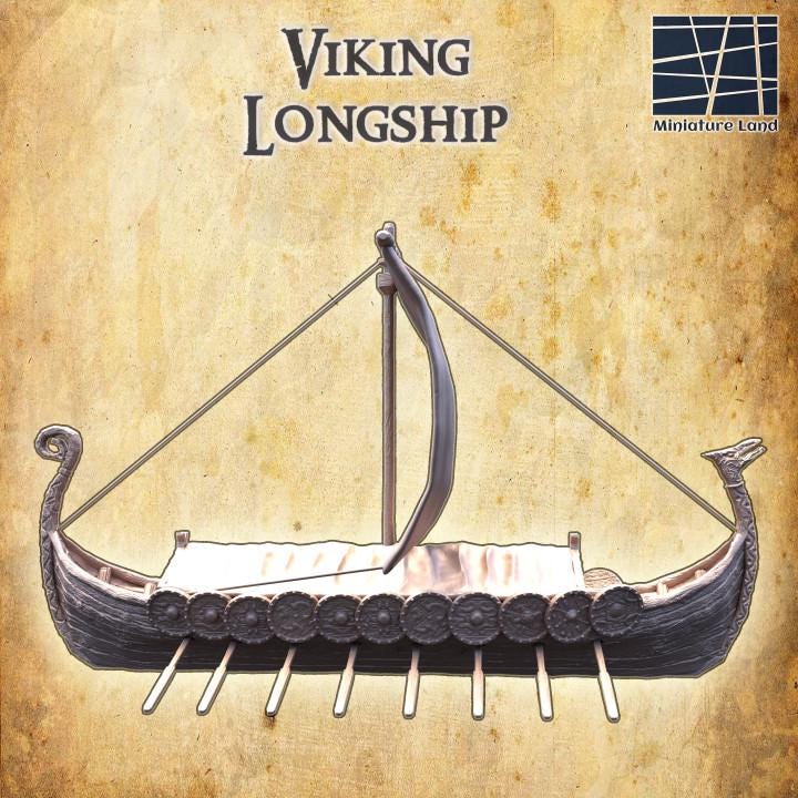 Viking Longship | Aussie 3D Printed Miniatures and Terrain