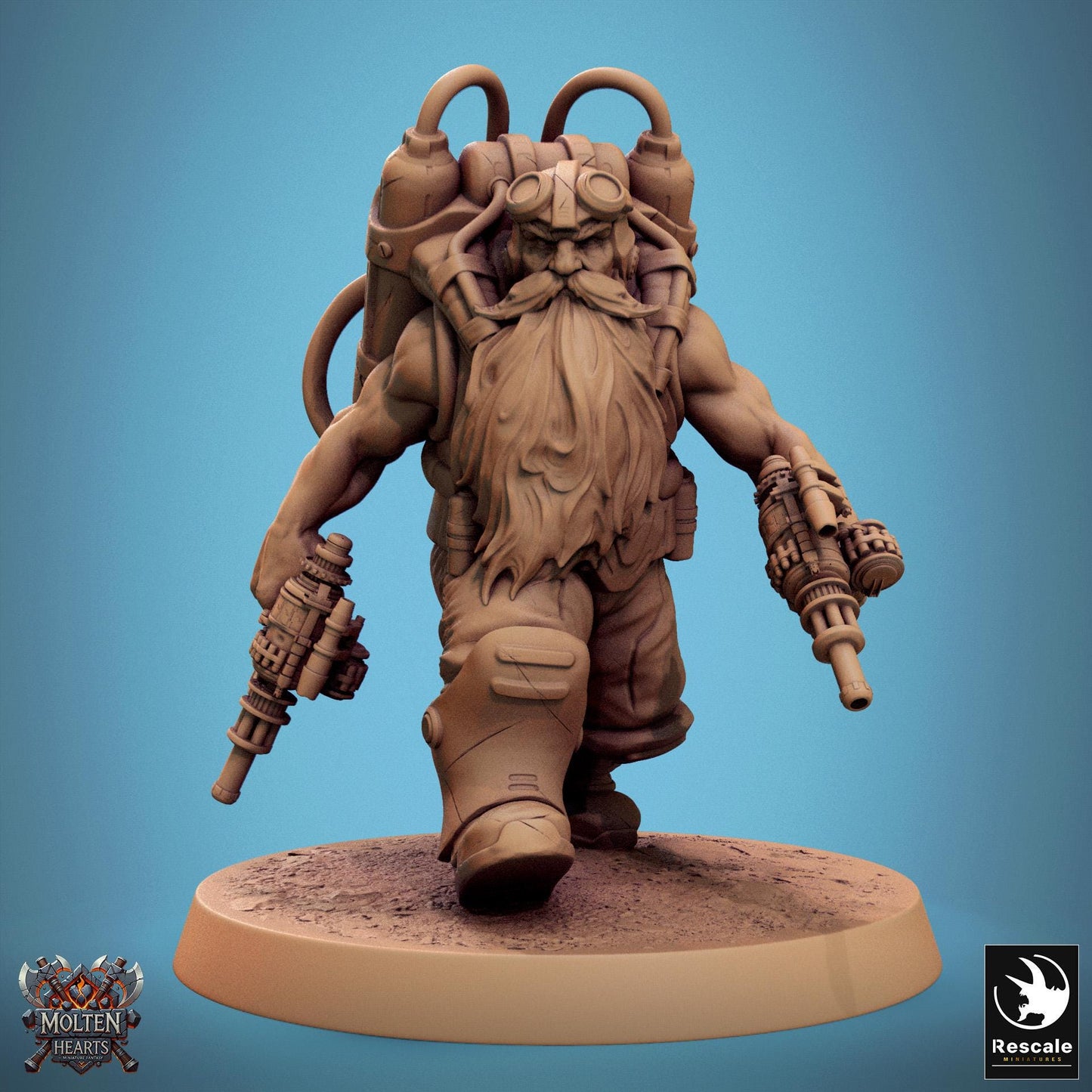 Dwarf Steampunk Soldiers, Pack 1 | Aussie 3D Printed Miniatures and Terrain