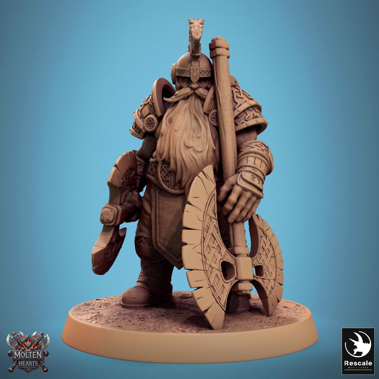 Dwarf Warriors, Pack 1 | Aussie 3D Printed Miniatures and Terrain