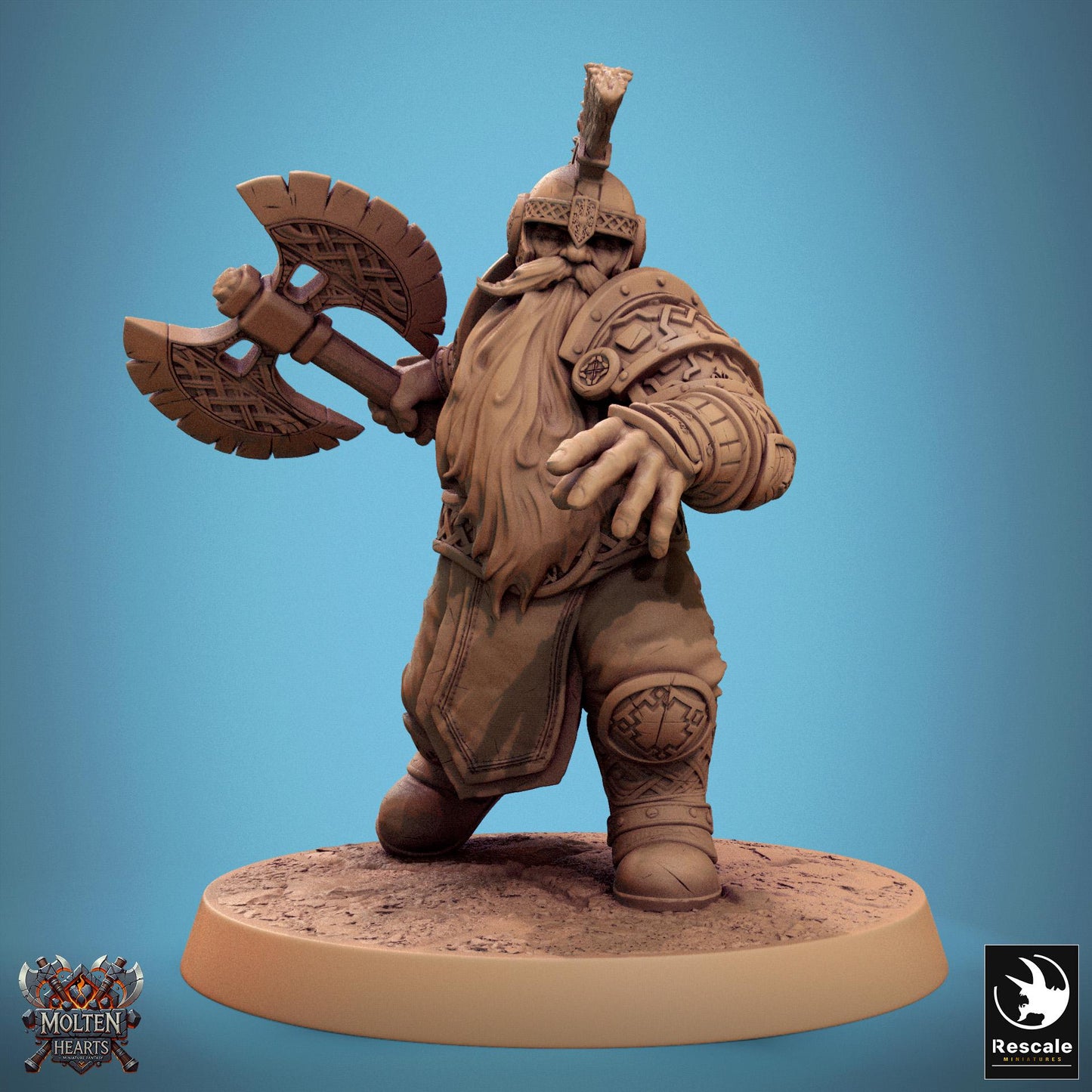 Dwarf Warriors, Pack 1 | Aussie 3D Printed Miniatures and Terrain