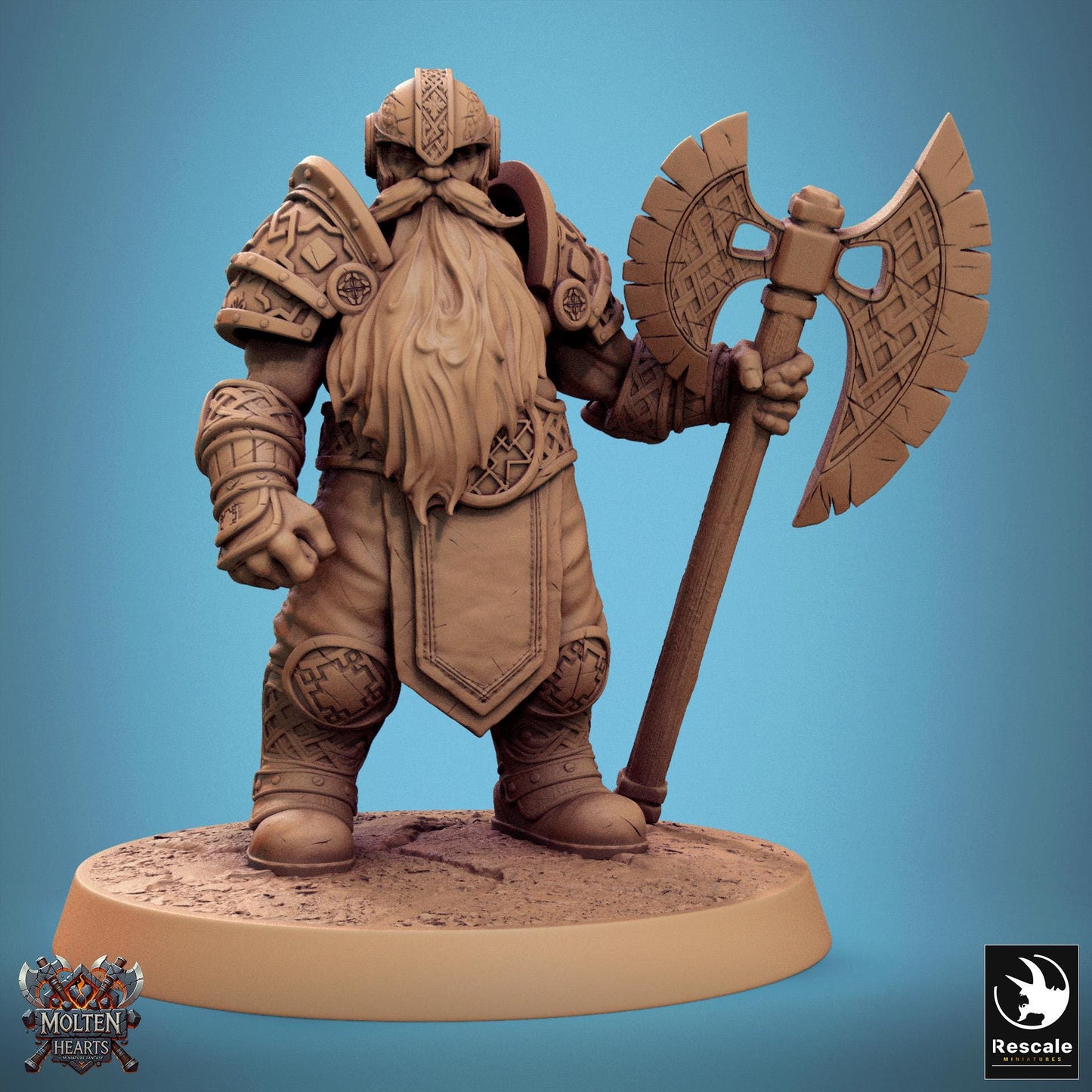 Dwarf Warriors, Pack 3 | Aussie 3D Printed Miniatures and Terrain