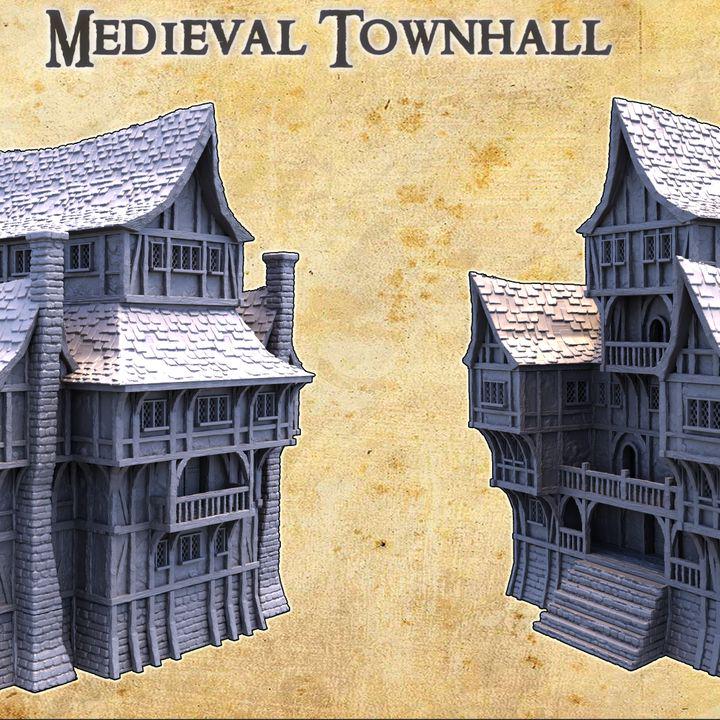 Medieval Townhall | Aussie 3D Printed Miniatures and Terrain