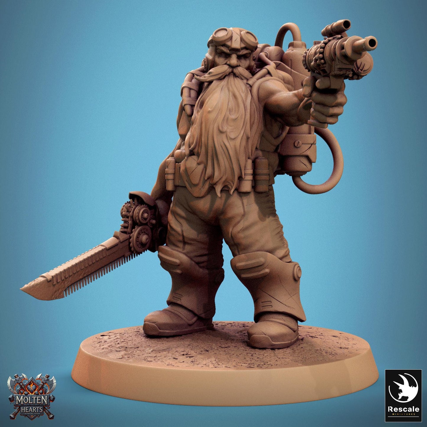 Dwarf Steampunk Soldiers, Pack 2 | Aussie 3D Printed Miniatures and Terrain
