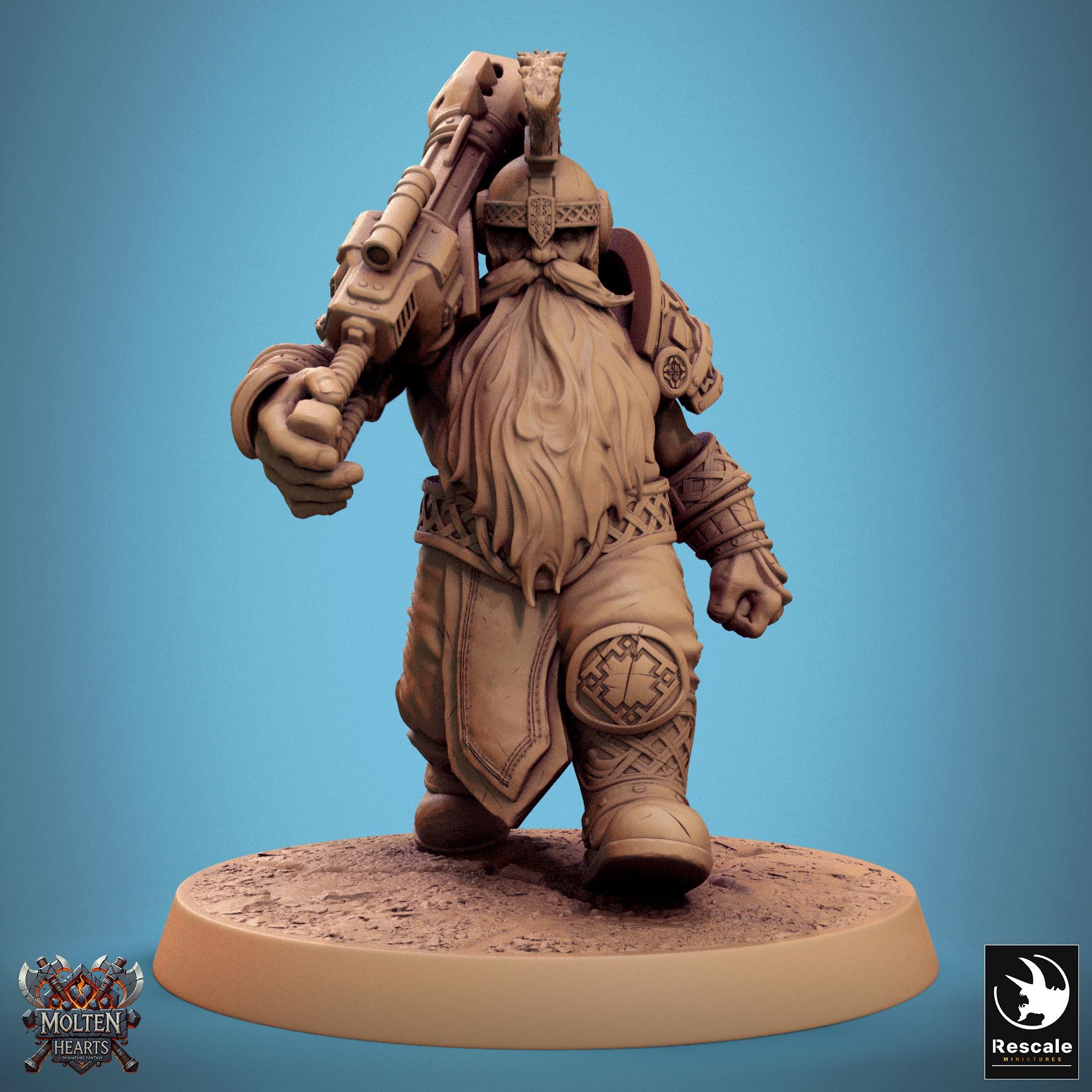 Dwarf Warriors, Pack 1 | Aussie 3D Printed Miniatures and Terrain
