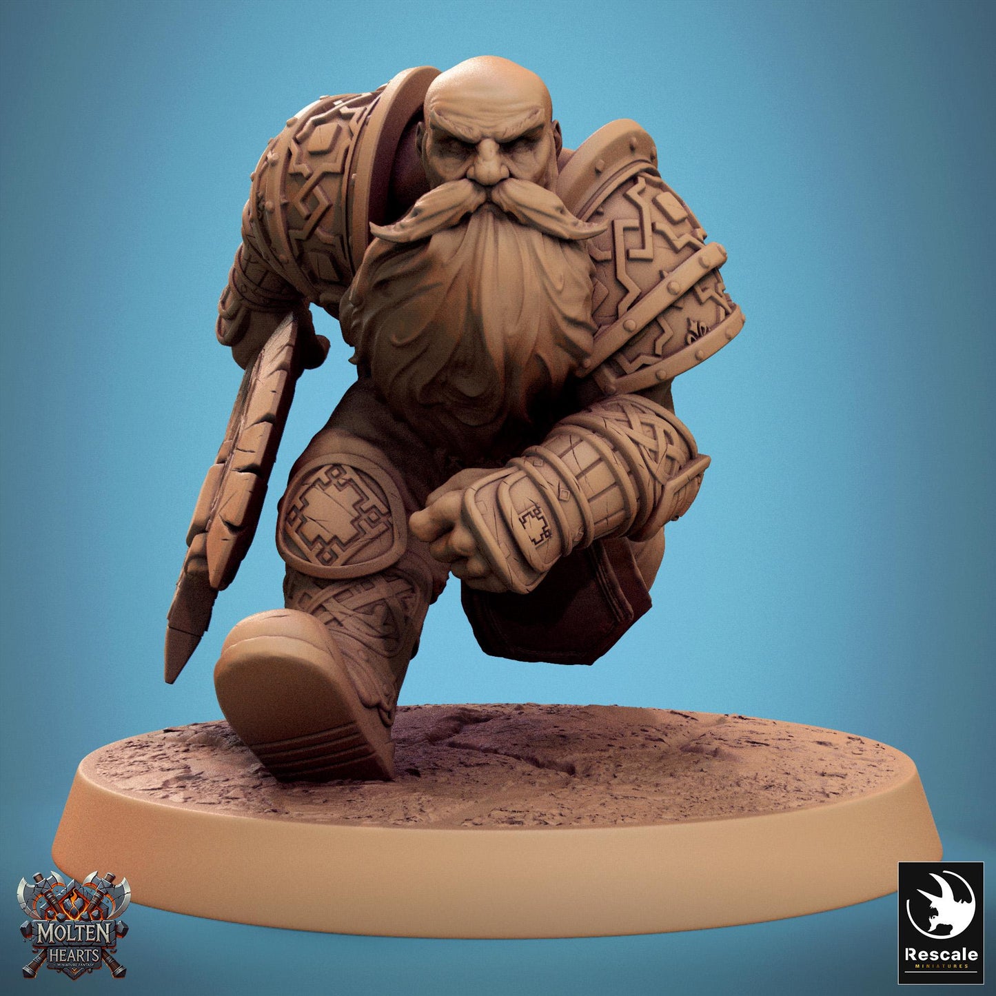 Dwarf Warriors, Pack 1 | Aussie 3D Printed Miniatures and Terrain