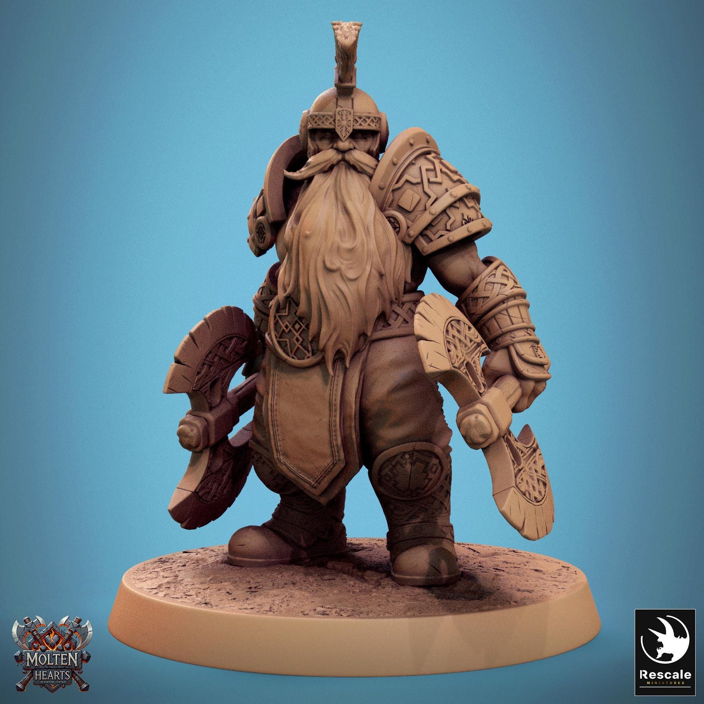 Dwarf Warriors, Pack 2 | Aussie 3D Printed Miniatures and Terrain