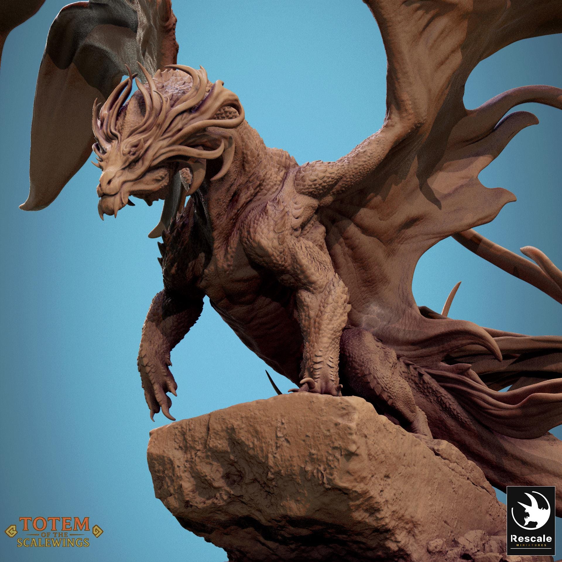 Bronze Dragon, Standing, 2025 Ver | Aussie 3D Printed Miniatures and Terrain