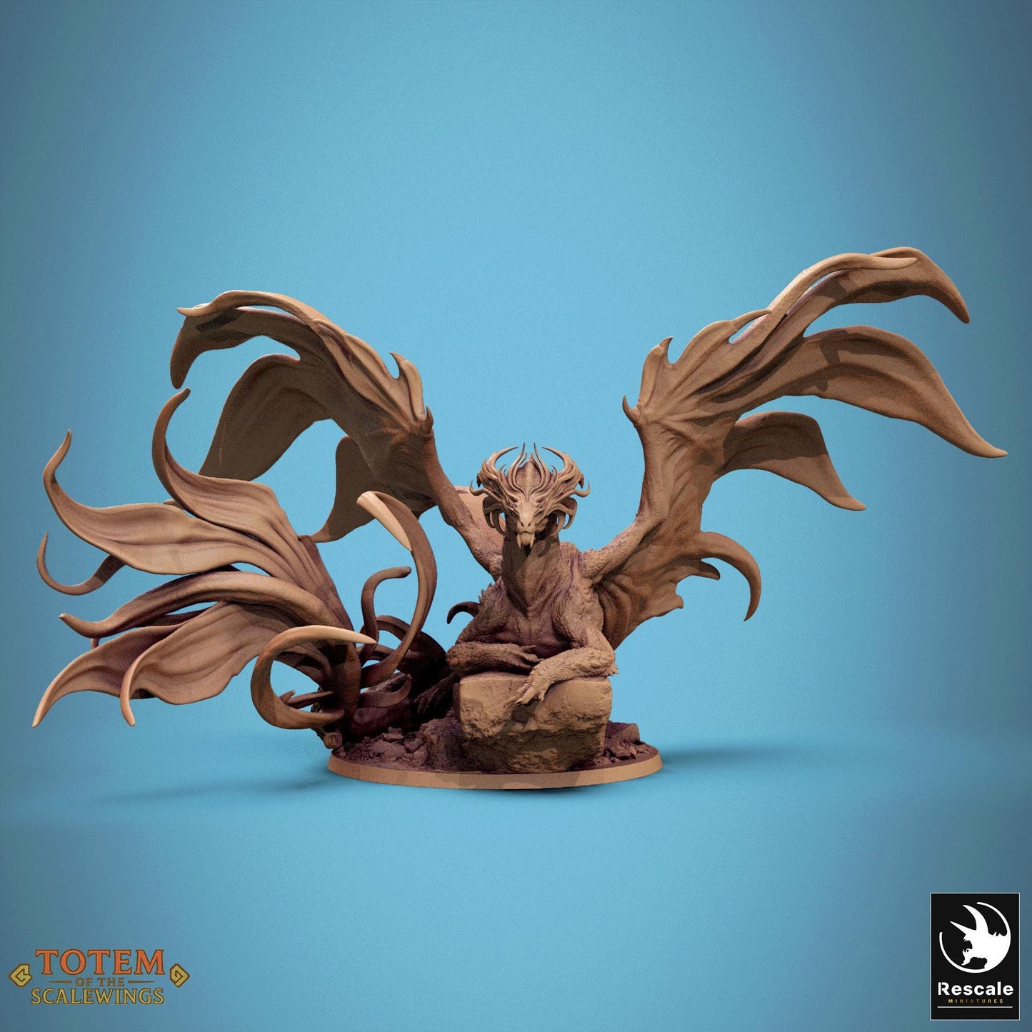 Bronze Dragon, Sitting, 2025 ver | Aussie 3D Printed Miniatures and Terrain