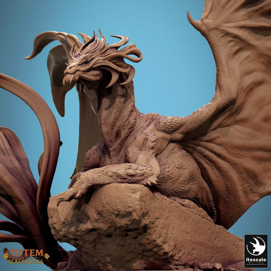 Bronze Dragon, Sitting, 2025 ver | Aussie 3D Printed Miniatures and Terrain