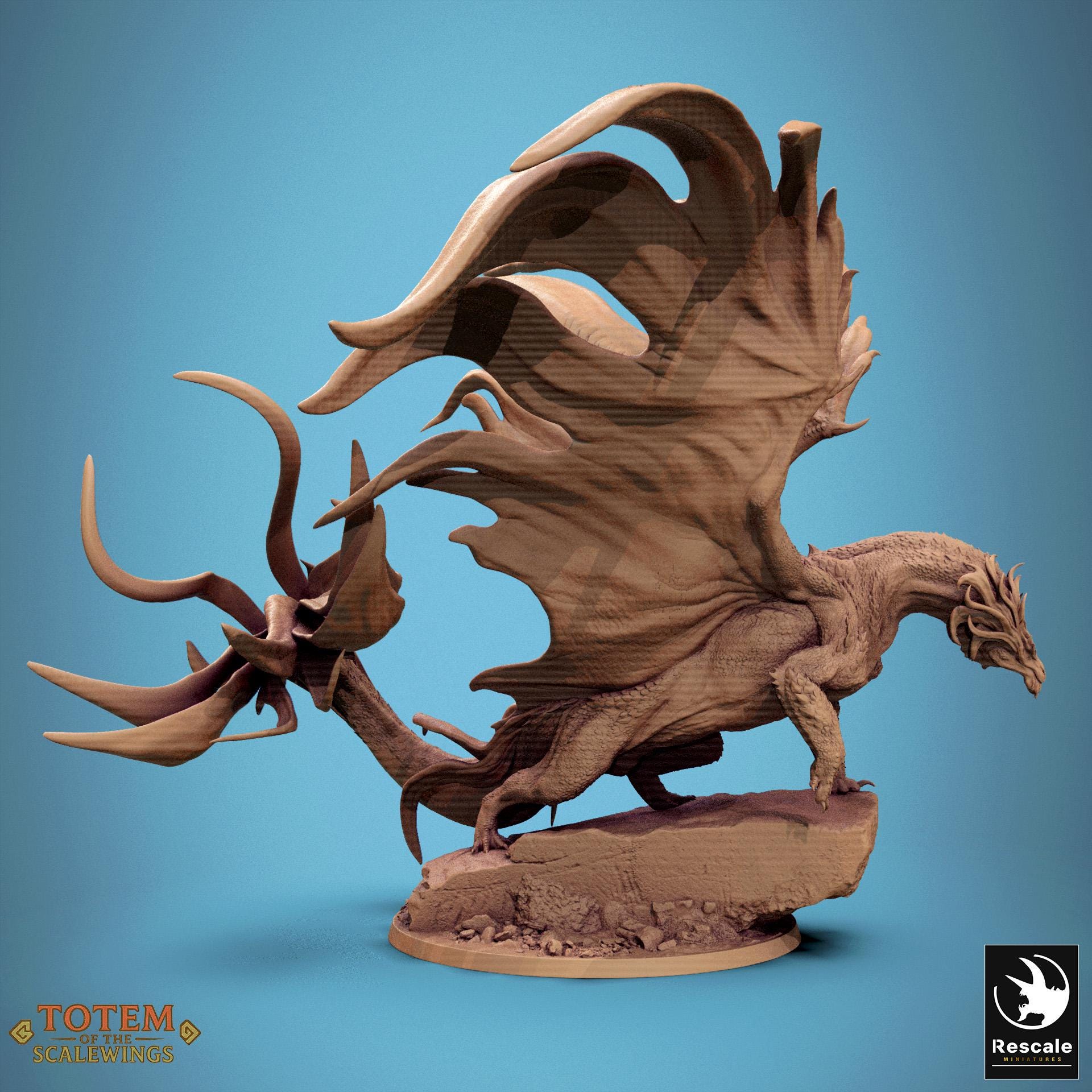 Bronze Dragon, Standing, 2025 Ver | Aussie 3D Printed Miniatures and Terrain