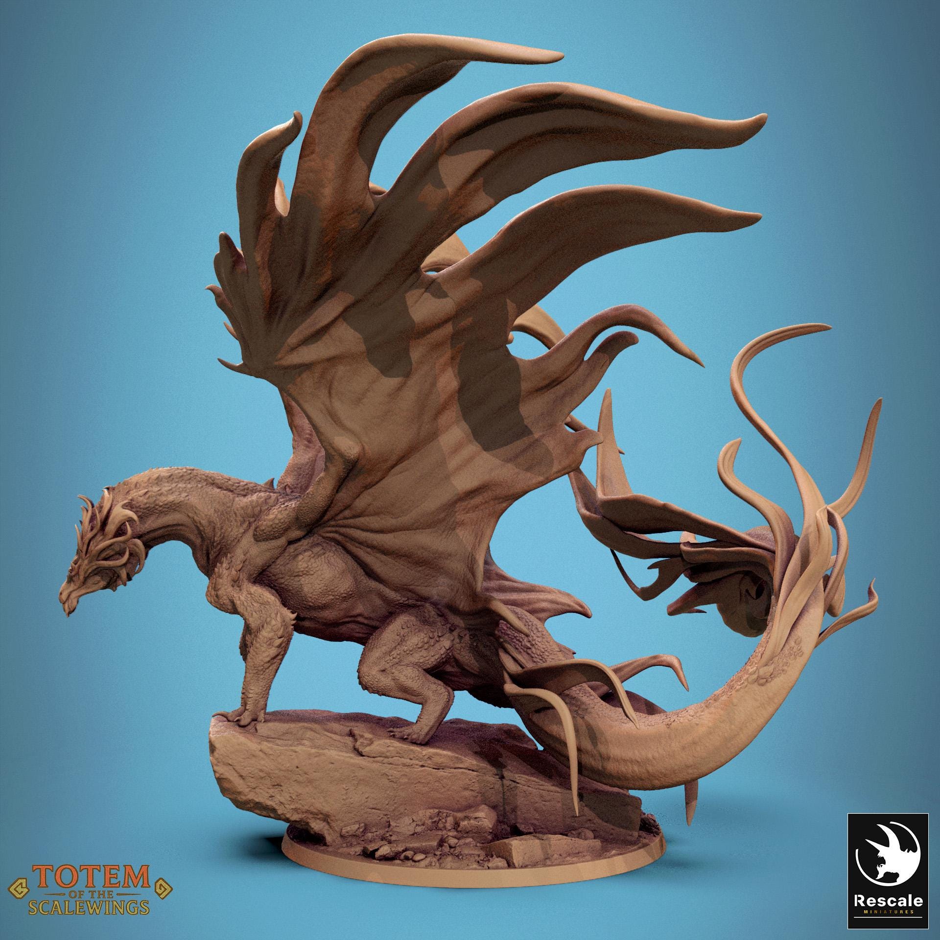 Bronze Dragon, Standing, 2025 Ver | Aussie 3D Printed Miniatures and Terrain