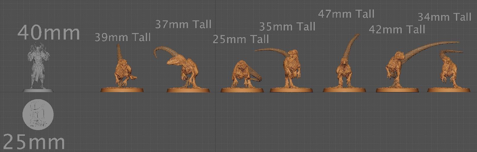 Velociraptors | Aussie 3D Printed Miniatures and Terrain