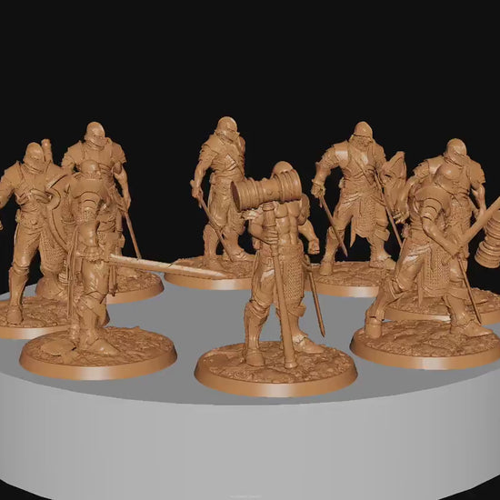 Knights of Valor, Pack 1, Unchained,  | Dungeons and Dragons | Pathfinder | Table Top RPG | 3D Printed Model