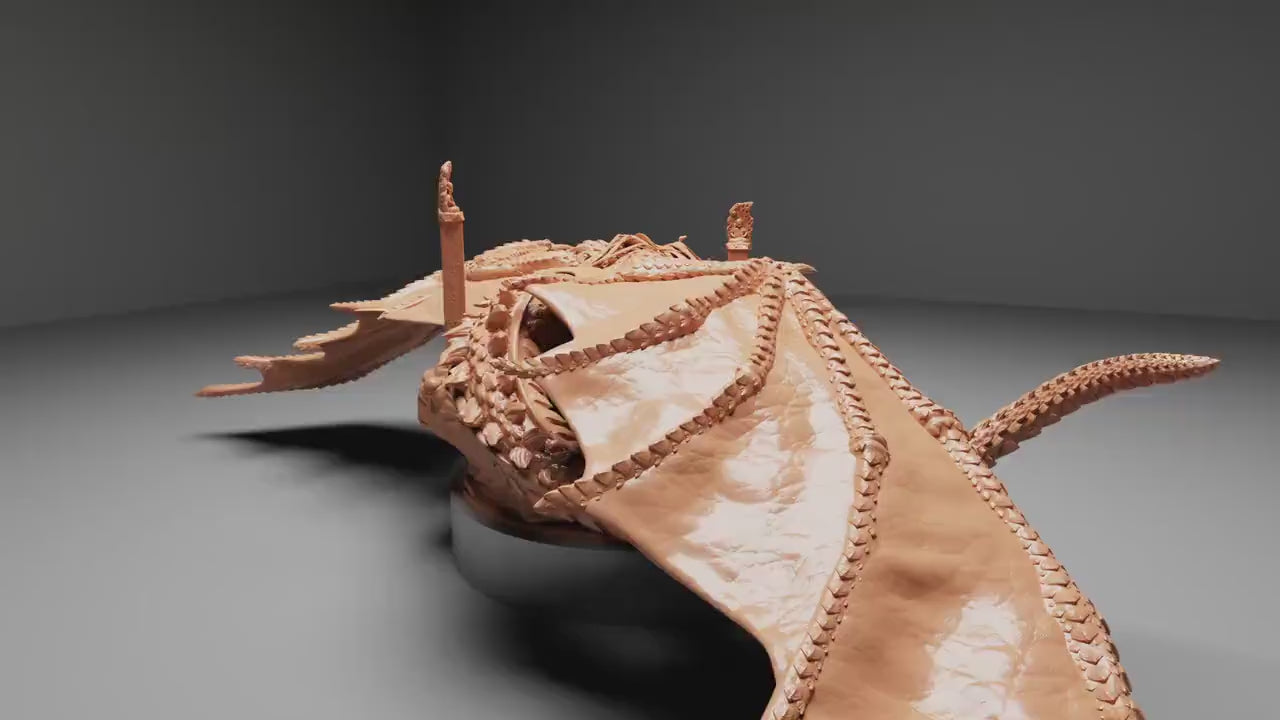 Sleeping Dragon, Gold Dragon | Aussie 3D Printed Miniatures and Terrain